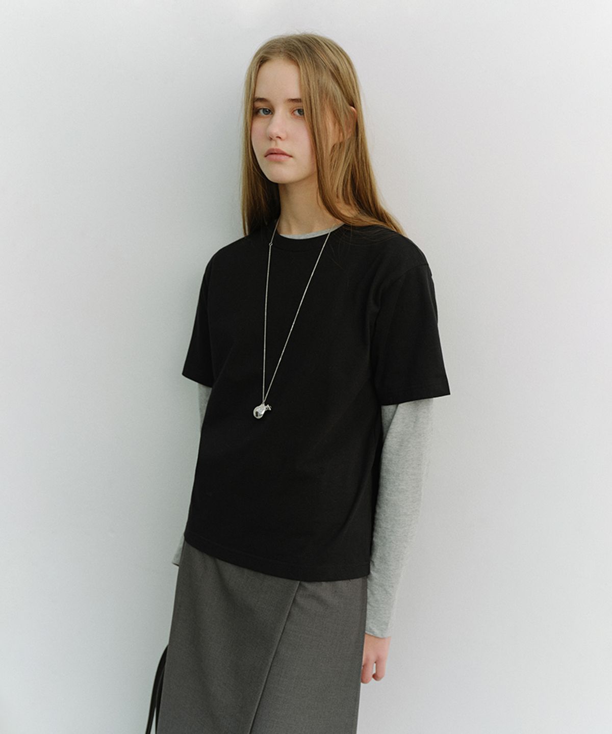 던스트(DUNST) UNISEX LOOSE T-SHIRT_UDTS6A112_BLACK