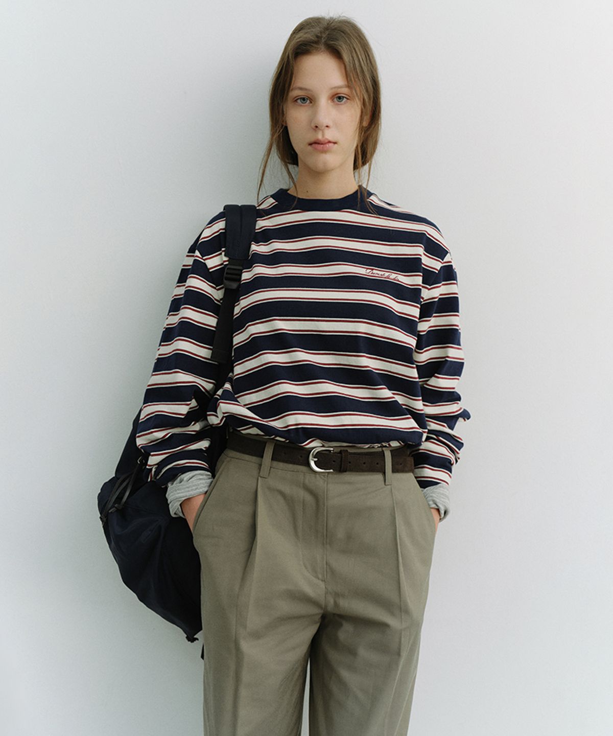 던스트(DUNST) UNISEX STRIPED T-SHIRT_UDTS6A106_NAVY STRIPE