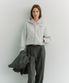 UNISEX CROPPED ZIP-UP HOODIE_UDTS6A101_LIGHT MELANGE GREY