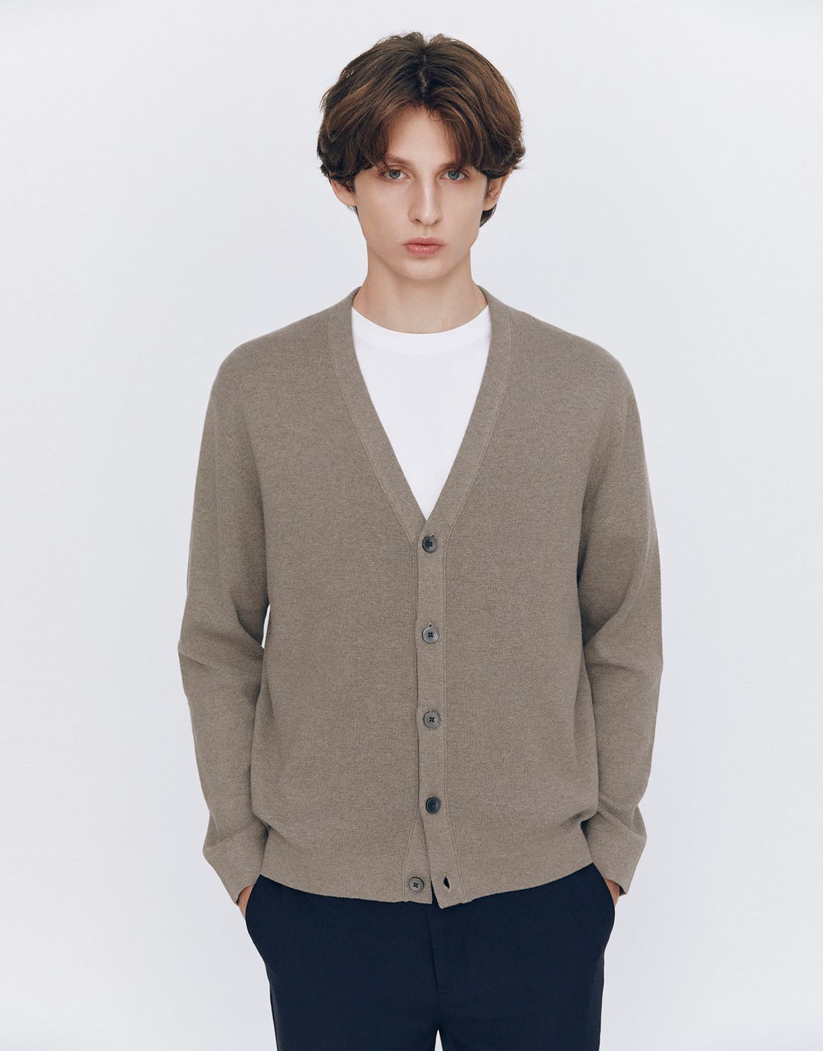 지오다노(GIORDANO) 하프밀란 브이넥 가디건(12GG) 056502 [3color]