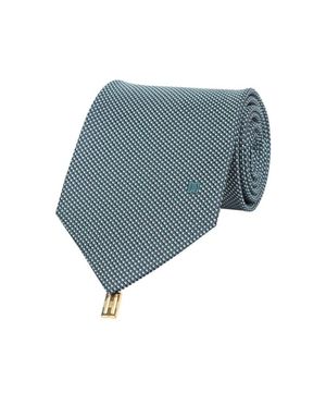실크100 도트 올오버 넥타이 그린