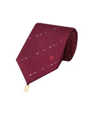 실크혼방 사선 큐빅 올오버 넥타이 바이올렛