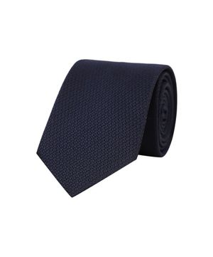 실크100 마이크로 텍스처 솔리드 넥타이 네이비