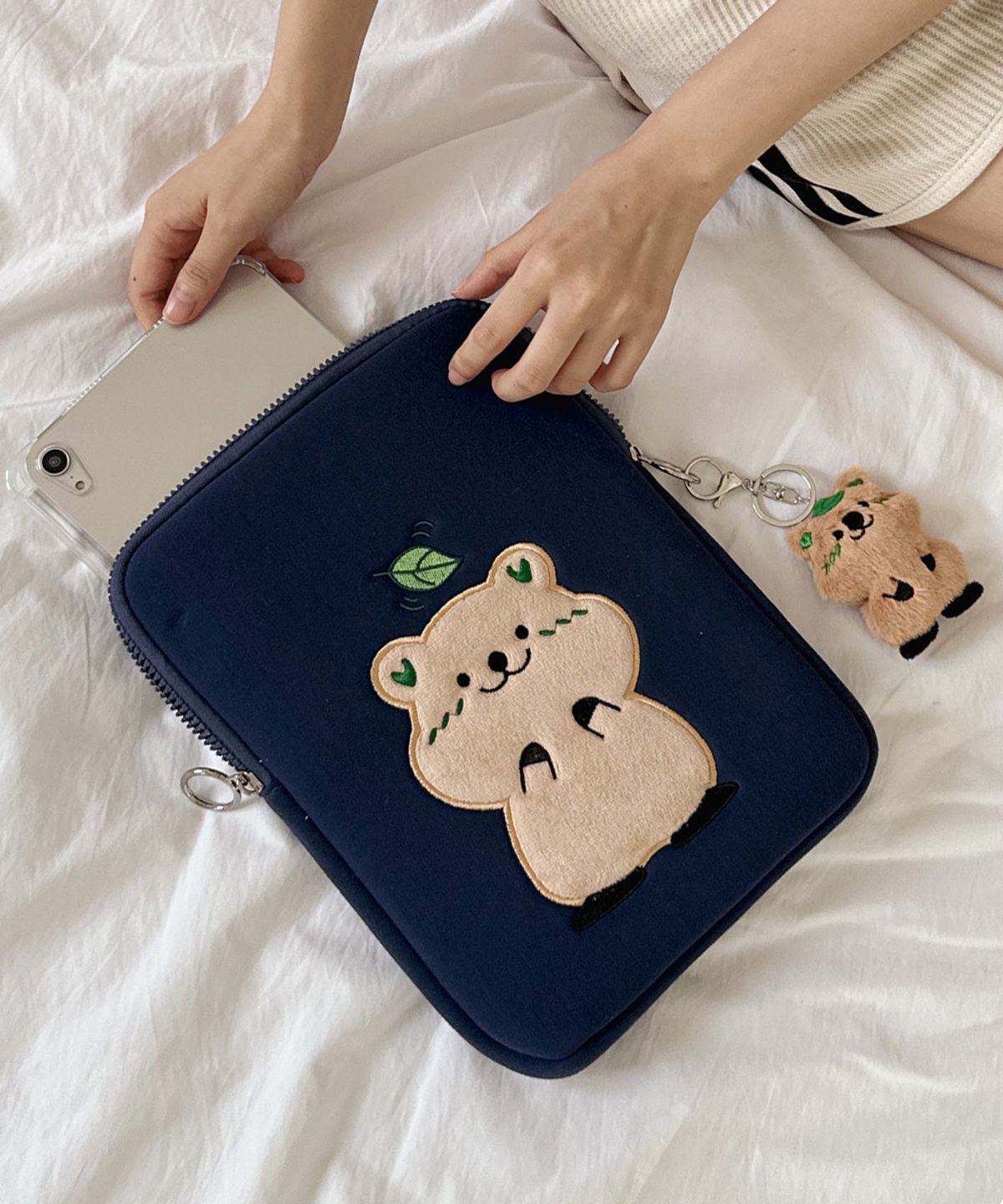 하이키키(HIKIKI) 조이쿼카 태블릿 파우치 & 키링 SET S스몰