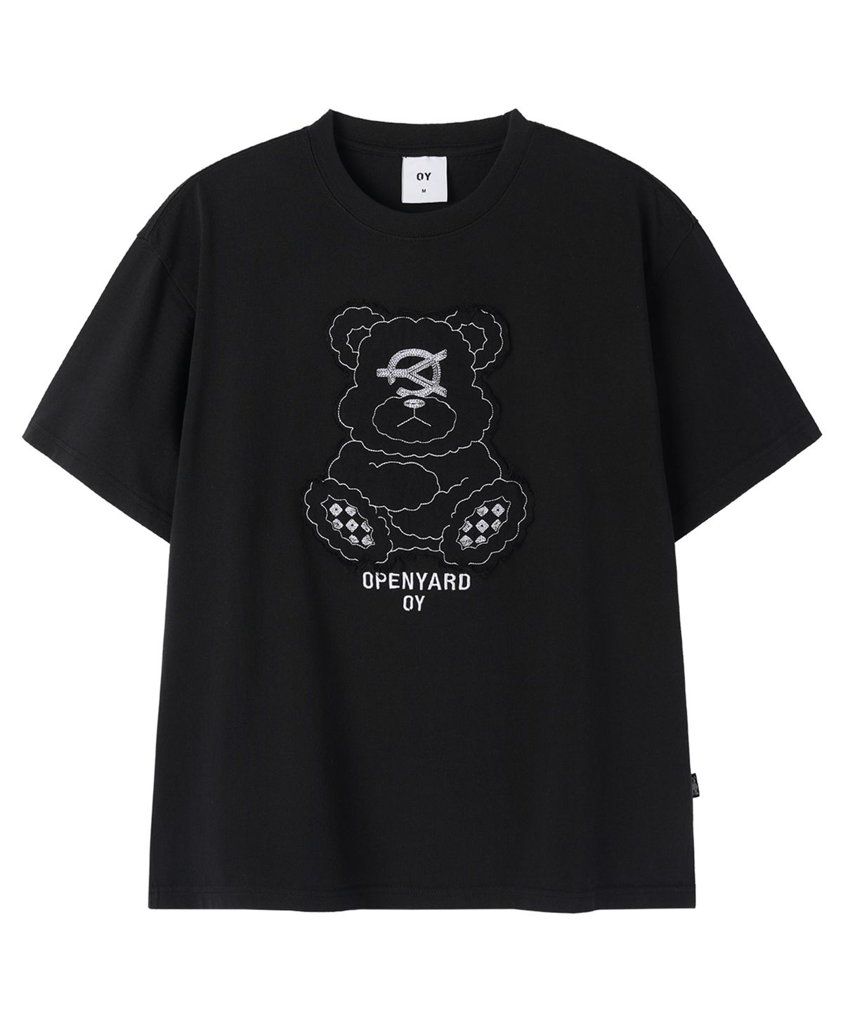 오픈야드(오와이)(OPENYARD(OY)) PATCH DOLLY TEE - BLACK
