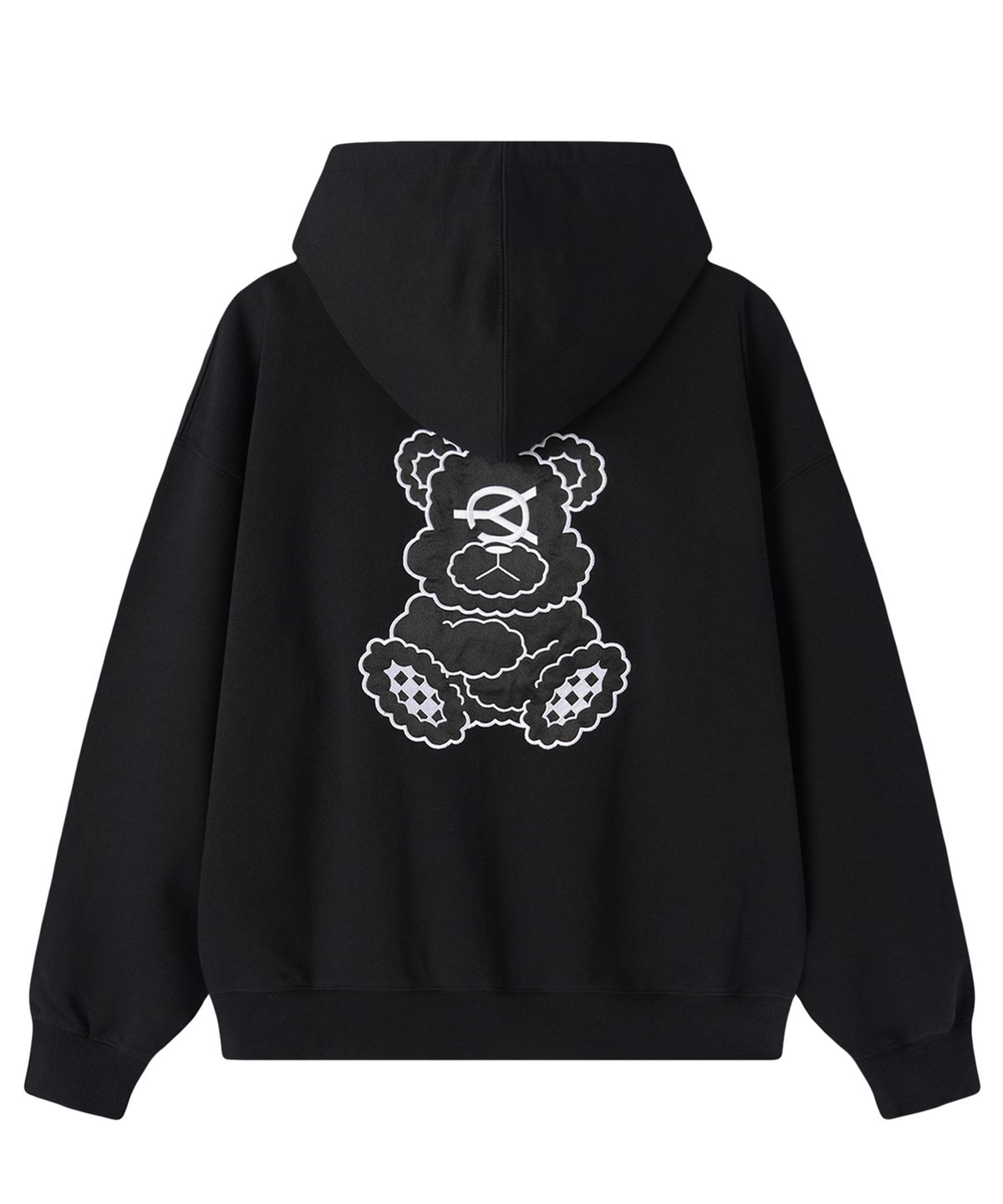 오픈야드(오와이)(OPENYARD(OY)) PATCH DOLLY HOODIE ZIP UP - BLACK