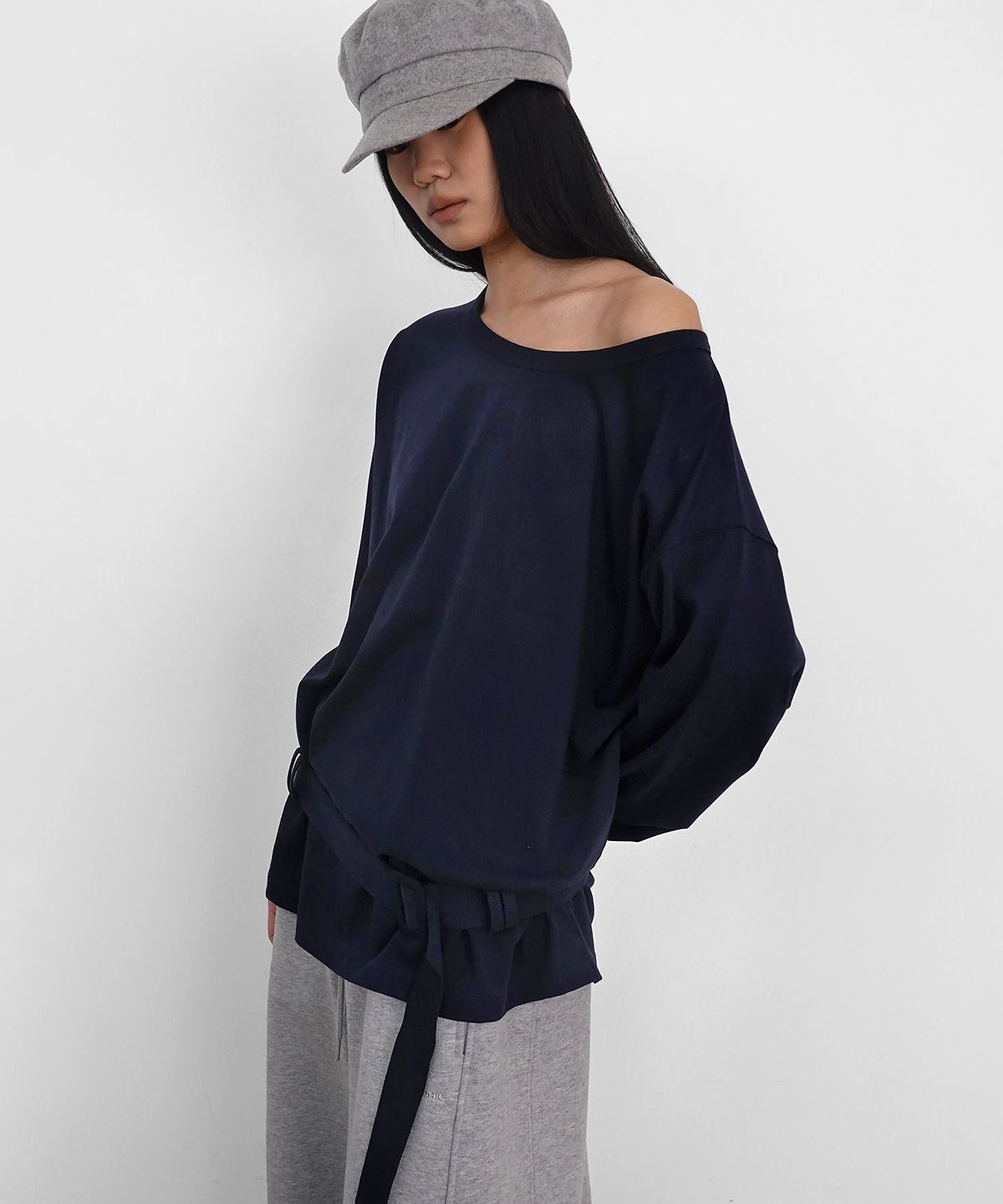 샌드릭(SANDRIC) One Shoulder Belt T_Navy