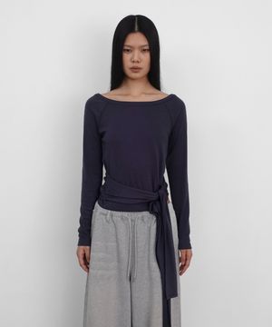 Strap Off shoulder T_Charcoal