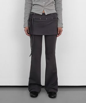 Eyelet Skirt Pants_Charcoal