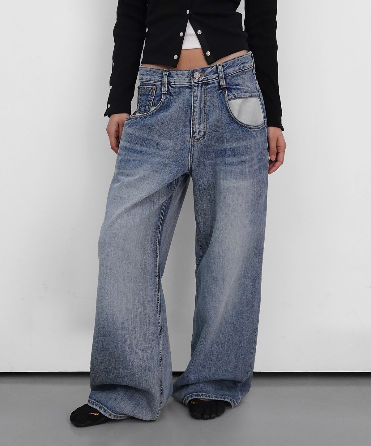 샌드릭(SANDRIC) Wide Out pocket Denim Pants_Blue