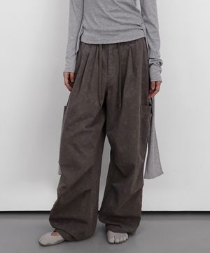 Wide Cargo Cotton Pants_Brown