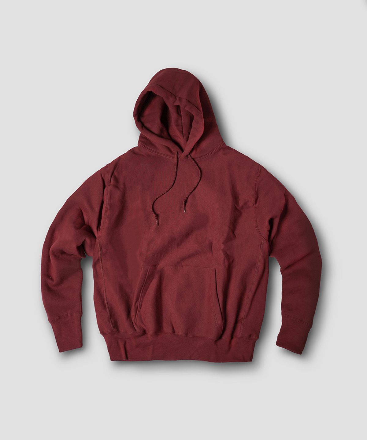 캠버 스포츠웨어(CAMBER SPORTSWEAR) 크로스니트 풀오버 스웻 후디, 버건디