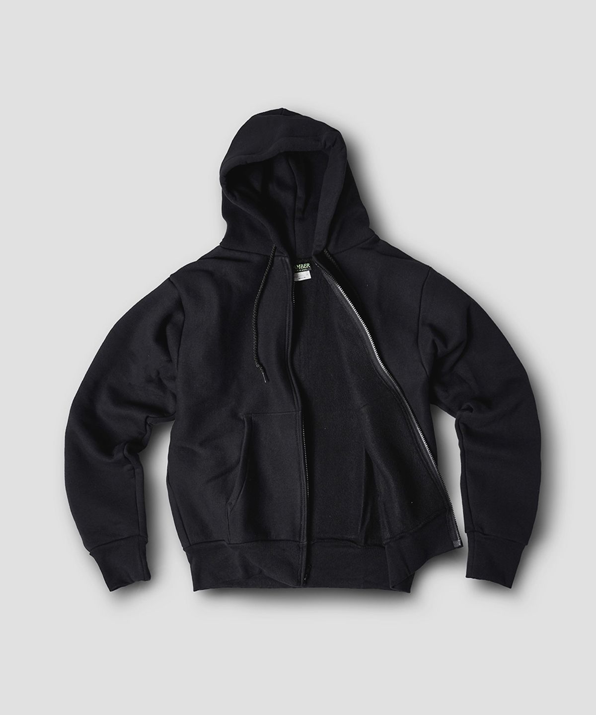 캠버 스포츠웨어(CAMBER SPORTSWEAR) 크로스니트 지퍼 후디, 블랙
