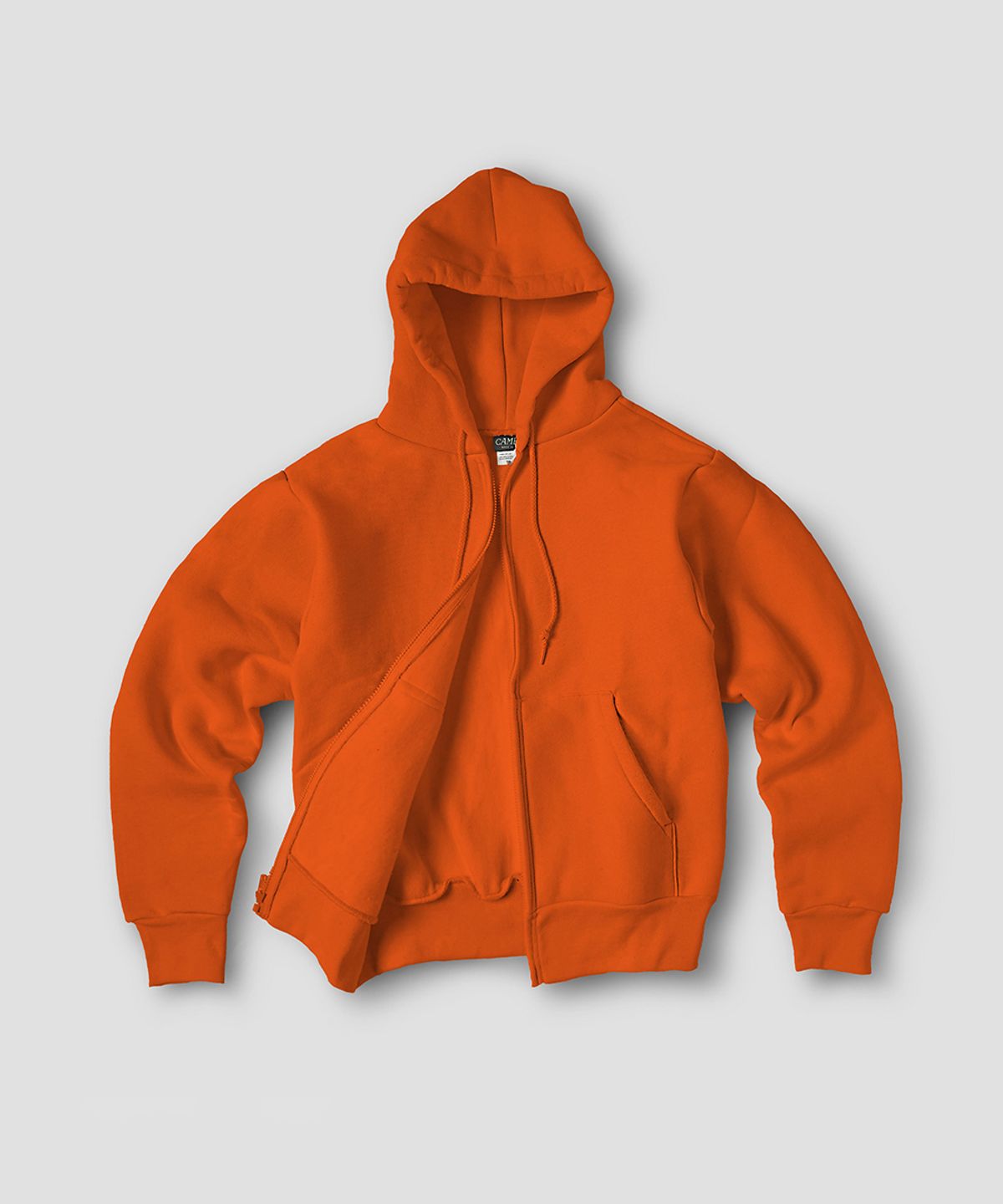 캠버 스포츠웨어(CAMBER SPORTSWEAR) 크로스니트 지퍼 후디, 번트오렌지