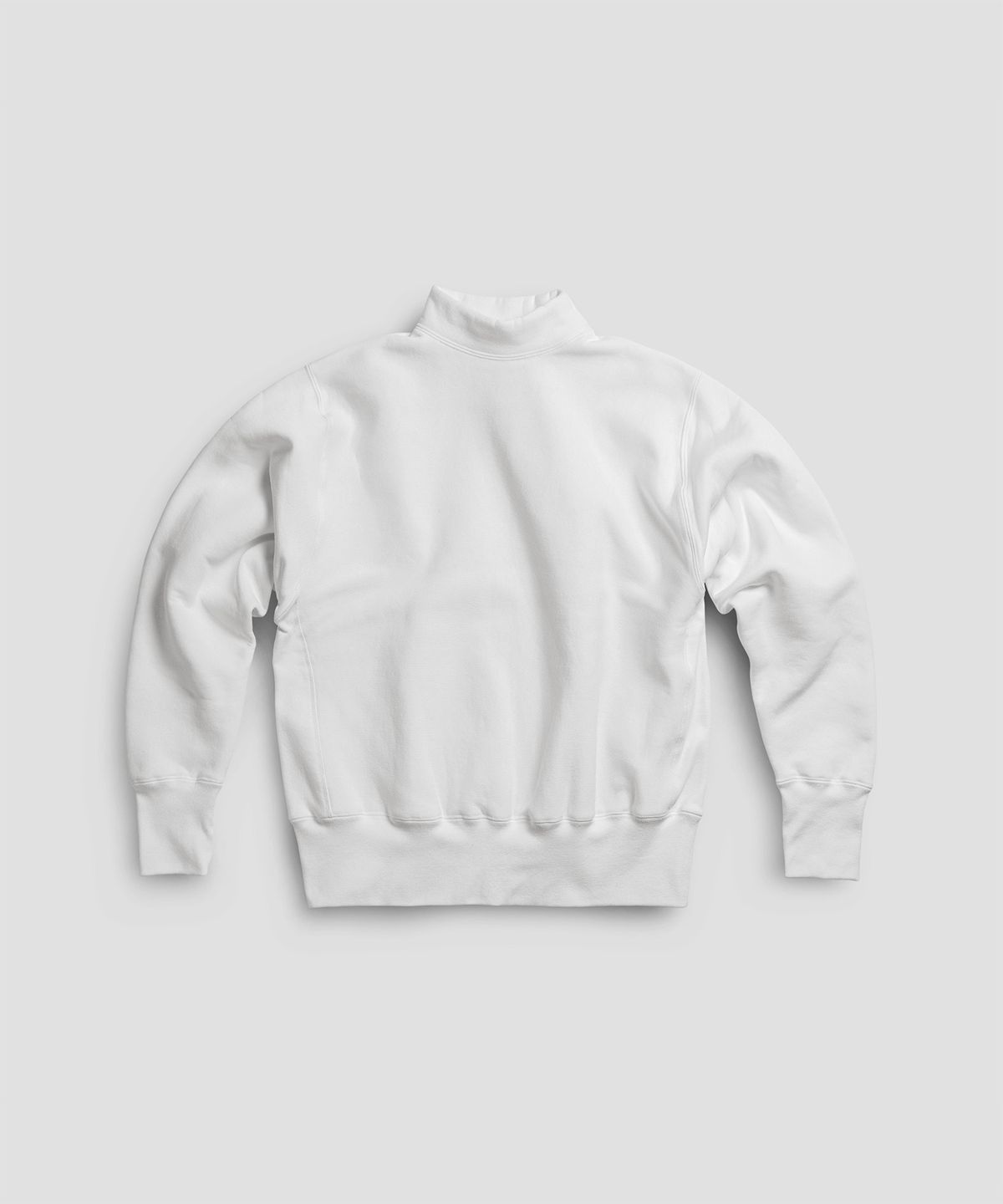 캠버 스포츠웨어(CAMBER SPORTSWEAR) 크로스니트 모크넥 스웻셔츠, 화이트