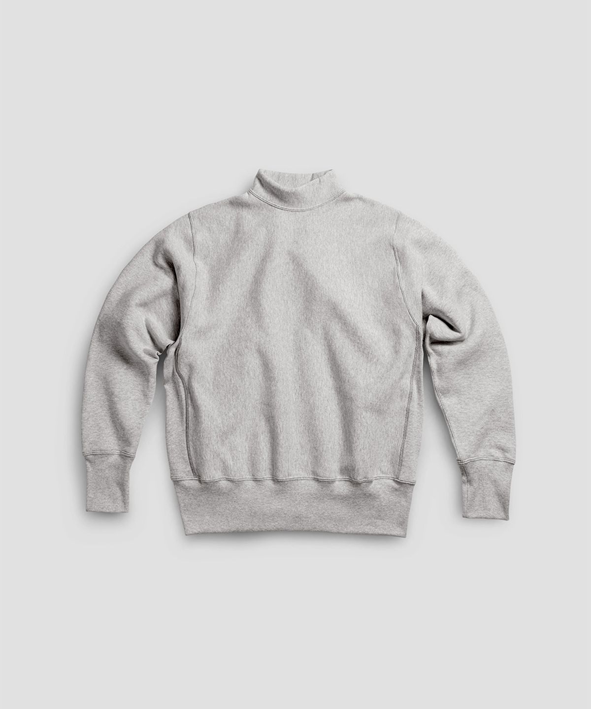 캠버 스포츠웨어(CAMBER SPORTSWEAR) 크로스니트 모크넥 스웻셔츠, 헤더그레이