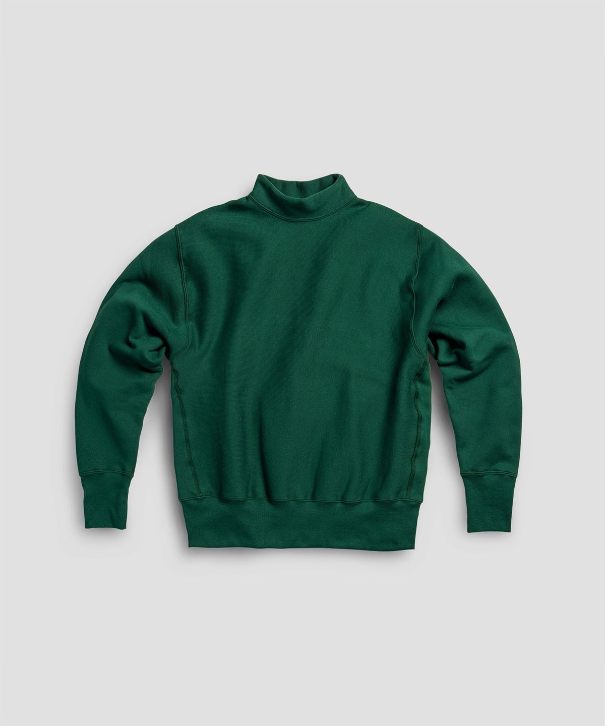 캠버 스포츠웨어(CAMBER SPORTSWEAR) 크로스니트 모크넥 스웻셔츠, 포레스트그린