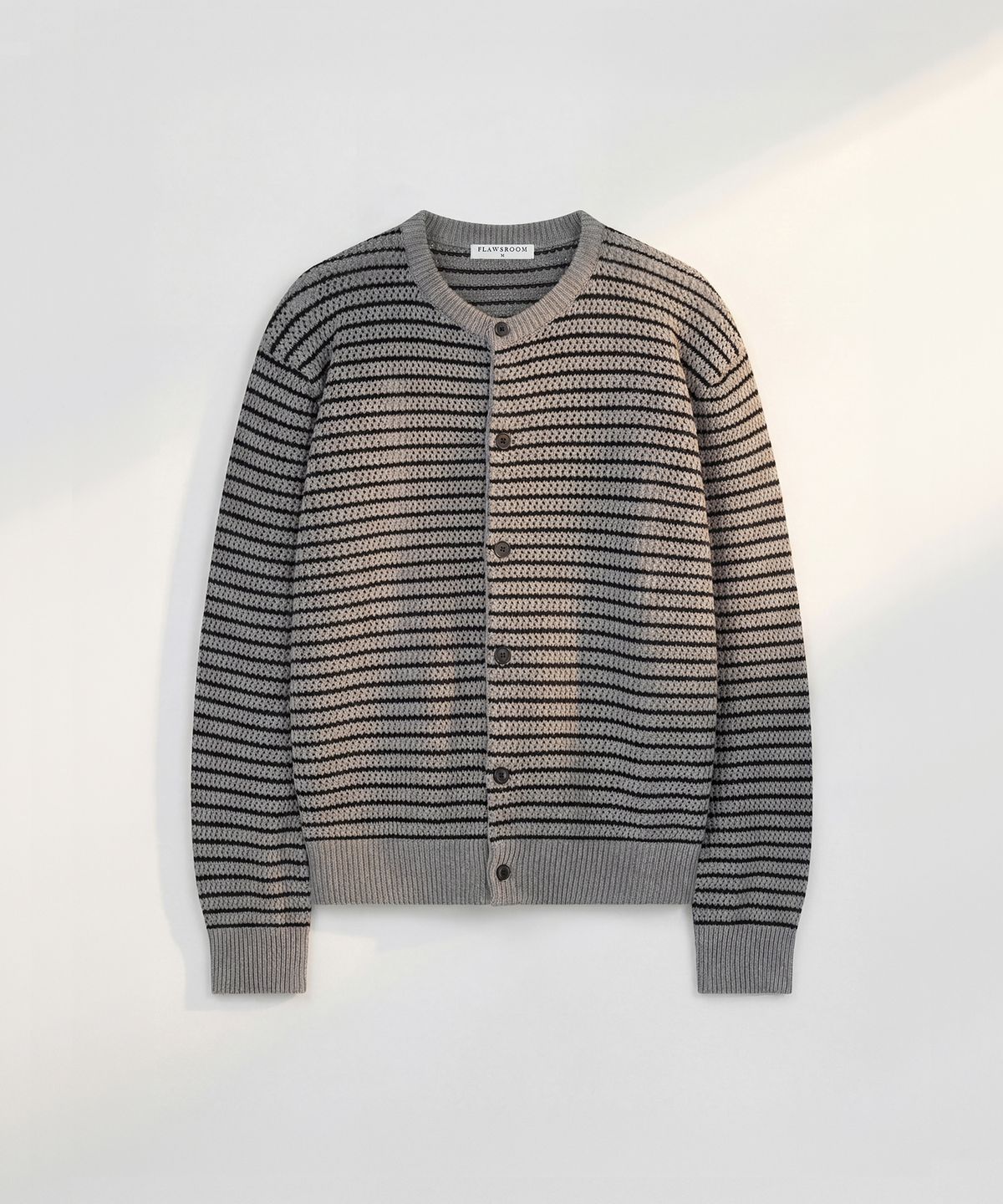 플로즈룸(FLAWSROOM) Aftersun Stripe Cardigan GREY