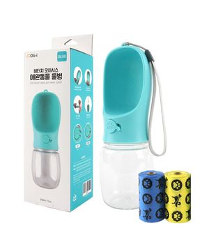 강아지 휴대용 원터치 물병+배변봉투2롤