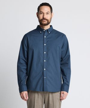 DIEMS Compact Stretch Oxford Shirts 네이비 (레귤러핏)_DDSWZ03ESN