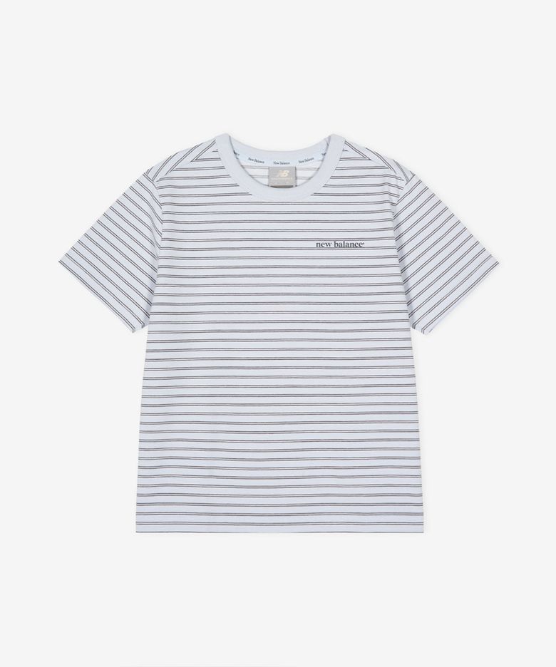 NBNEG2W422 / WOMEN 에센셜 베이직 스트라이프 반팔티 (LIGHT BLUE)