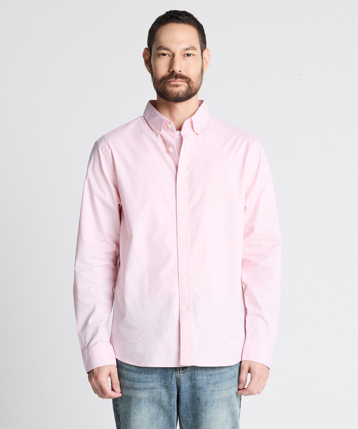 에스티코(STCO) DIEMS Compact Stretch Oxford Shirts 핑크 (레귤러핏)_DDSWZ04ESP