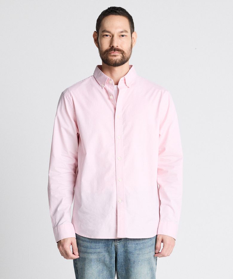 DIEMS Compact Stretch Oxford Shirts 핑크 (레귤러핏)_DDSWZ04ESP
