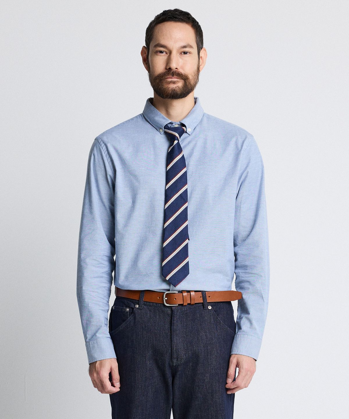 에스티코(STCO) DIEMS Compact Stretch Oxford Shirts 블루 (레귤러핏)_DDSWZ02ESL