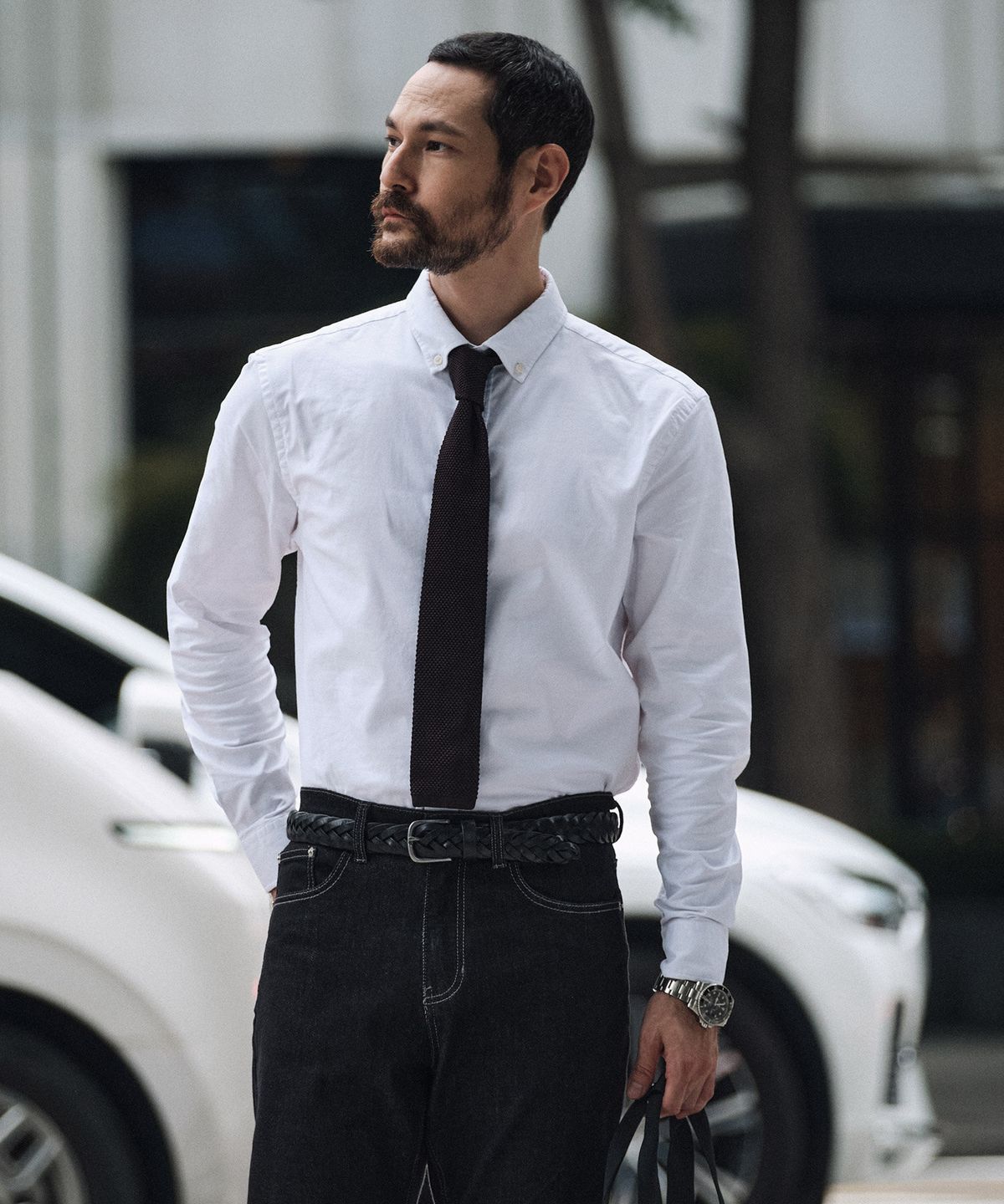 에스티코(STCO) DIEMS Compact Stretch Oxford Shirts 화이트 (레귤러핏)_DDSWZ01ESW