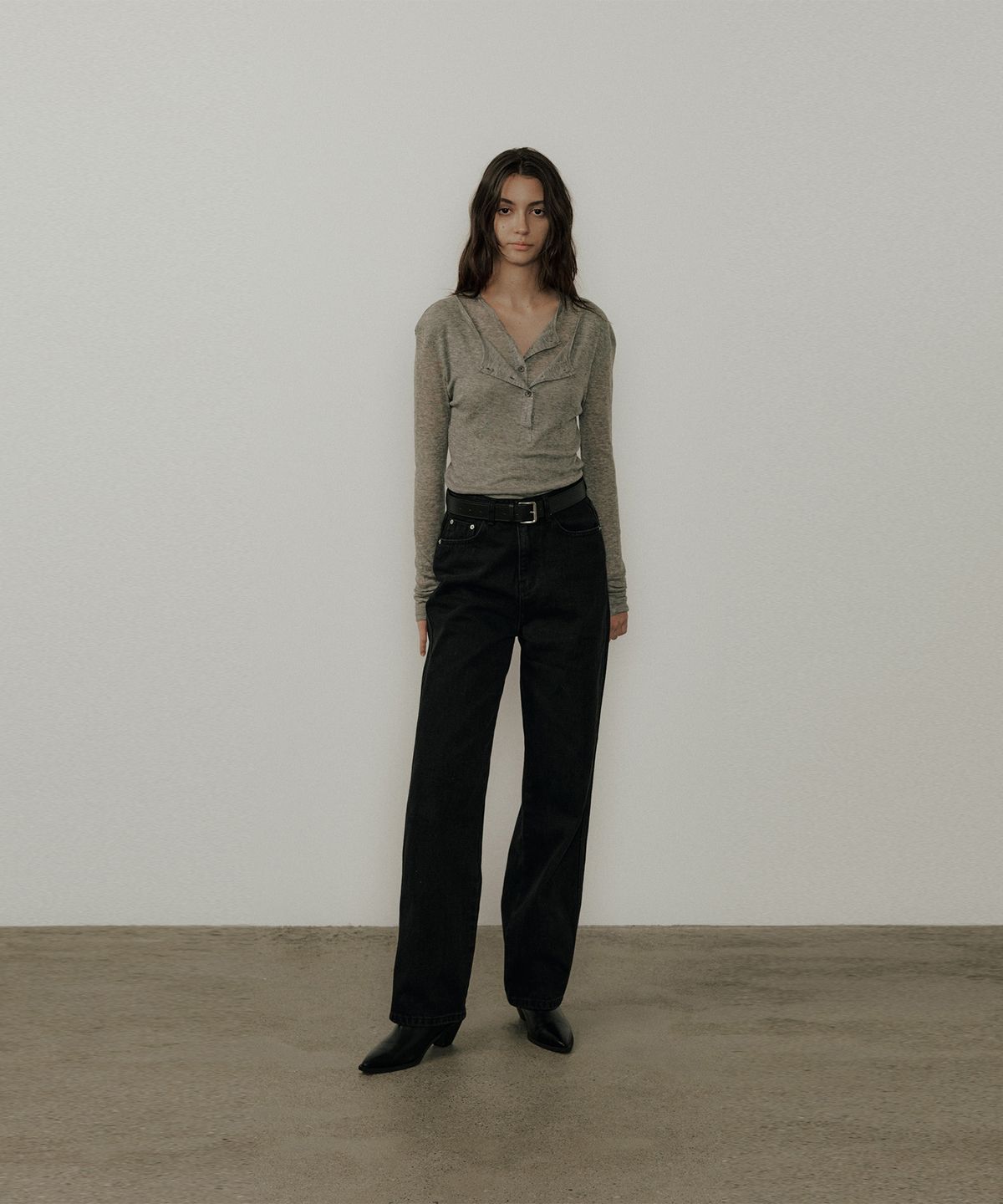 더 릴(THE LILLE) Relaxed Fit Denim_Black
