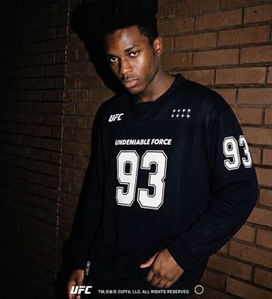 UFC 풋볼저지 오버핏 긴팔 티셔츠 블랙 U2LSX1302BK