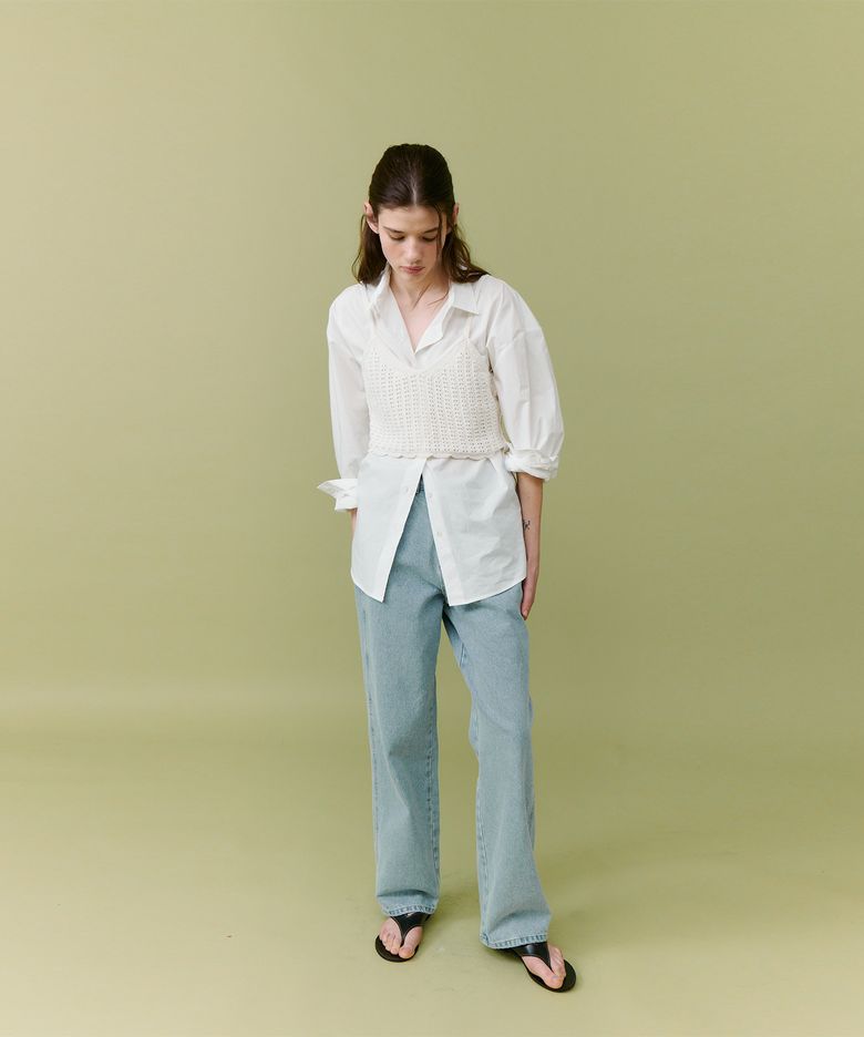 Relaxed fit denim_Light blue
