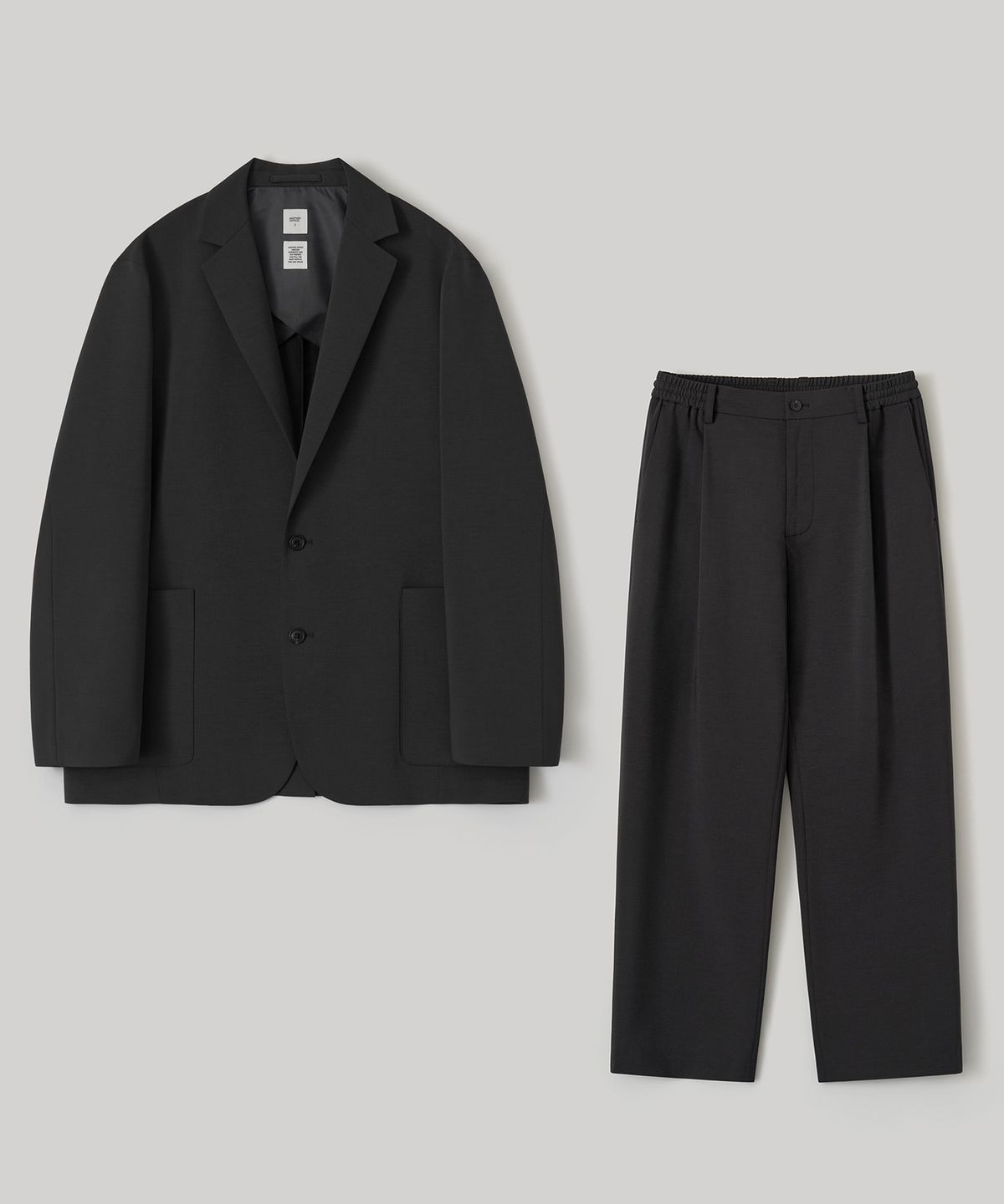 어나더 오피스(ANOTHER OFFICE) [SS] Habana Single Jacket Set-up (Black)