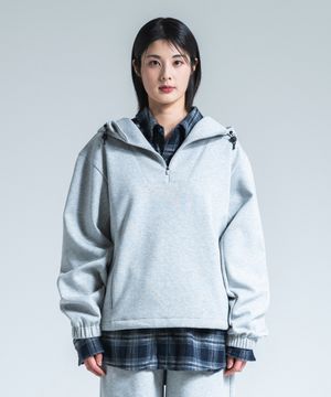 스태그 웜업 후드 아노락 그레이