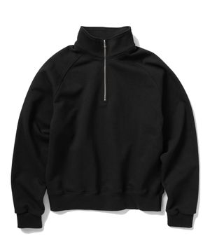 에센셜 하프 집업 - 블랙