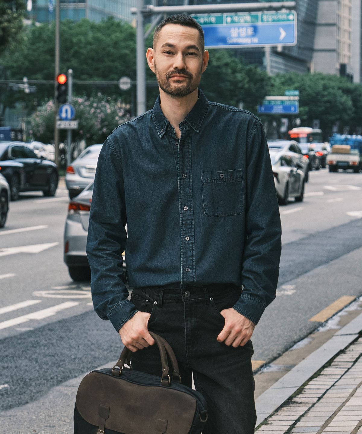 에스티코(STCO) DIEMS 9.5oz Vintage Denim Shirts 다크 인디고 (이지핏)_DDSXZ12ESN