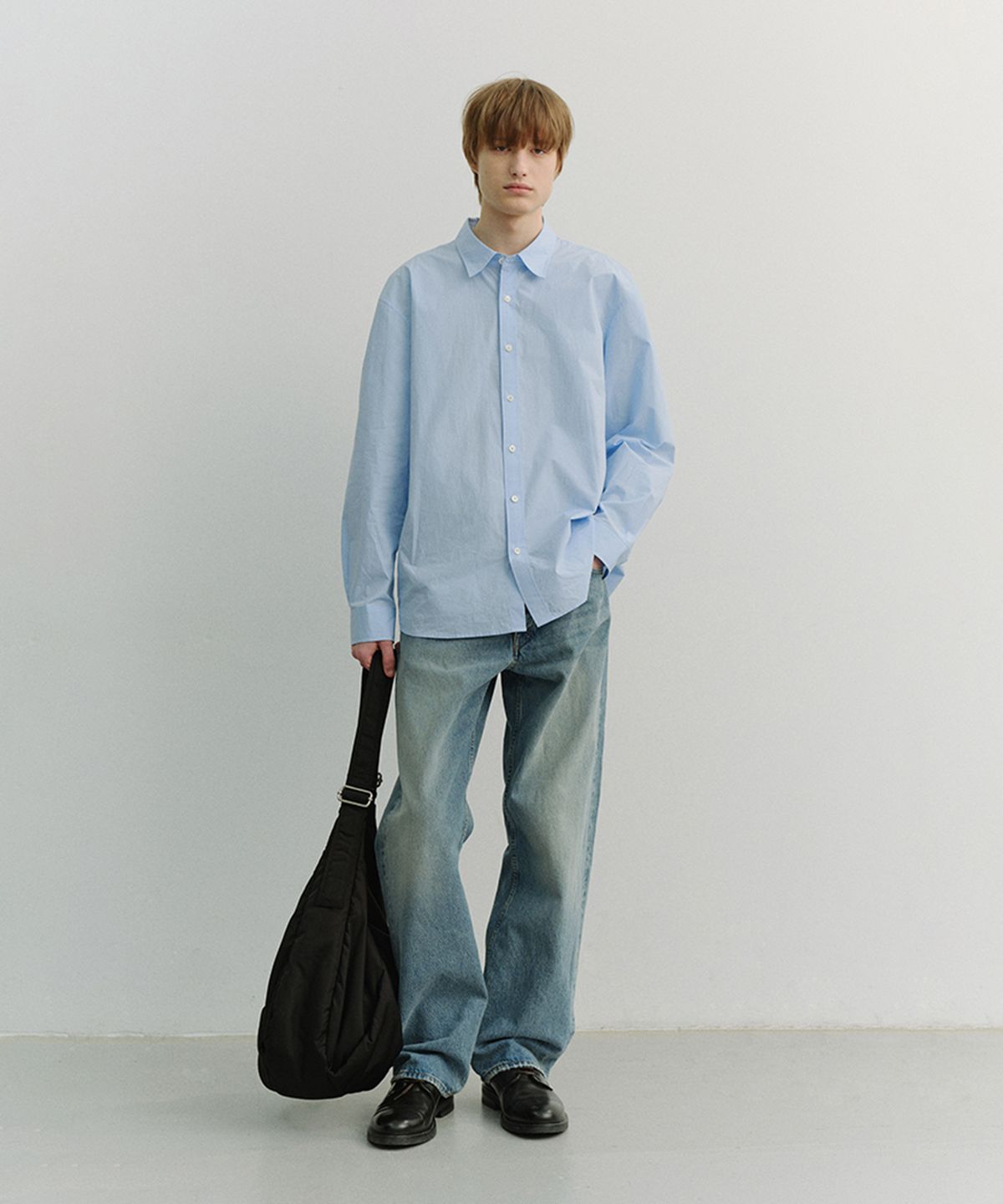 던스트 포 맨(DUNST FOR MEN) SOFT POPLIN SHIRT_UNISEX_UDSH6A103_SOFT BLUE