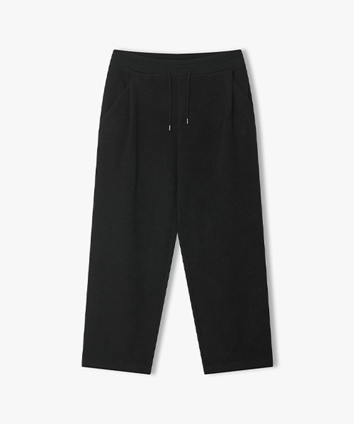 리버클래시(LIBERCLASSY) [26SS] LMS23762 블랙 니트 텍스쳐 스웨트 팬츠