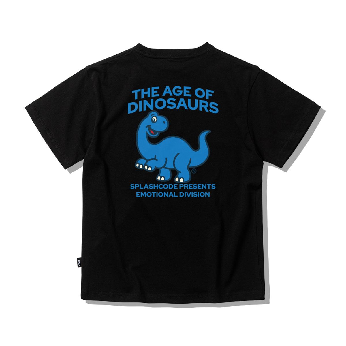 스플래시코드 키즈(SPLASHCODE KIDS) 키즈 반팔 티셔츠 블랙 - 브라키오(Brachiosaurus)