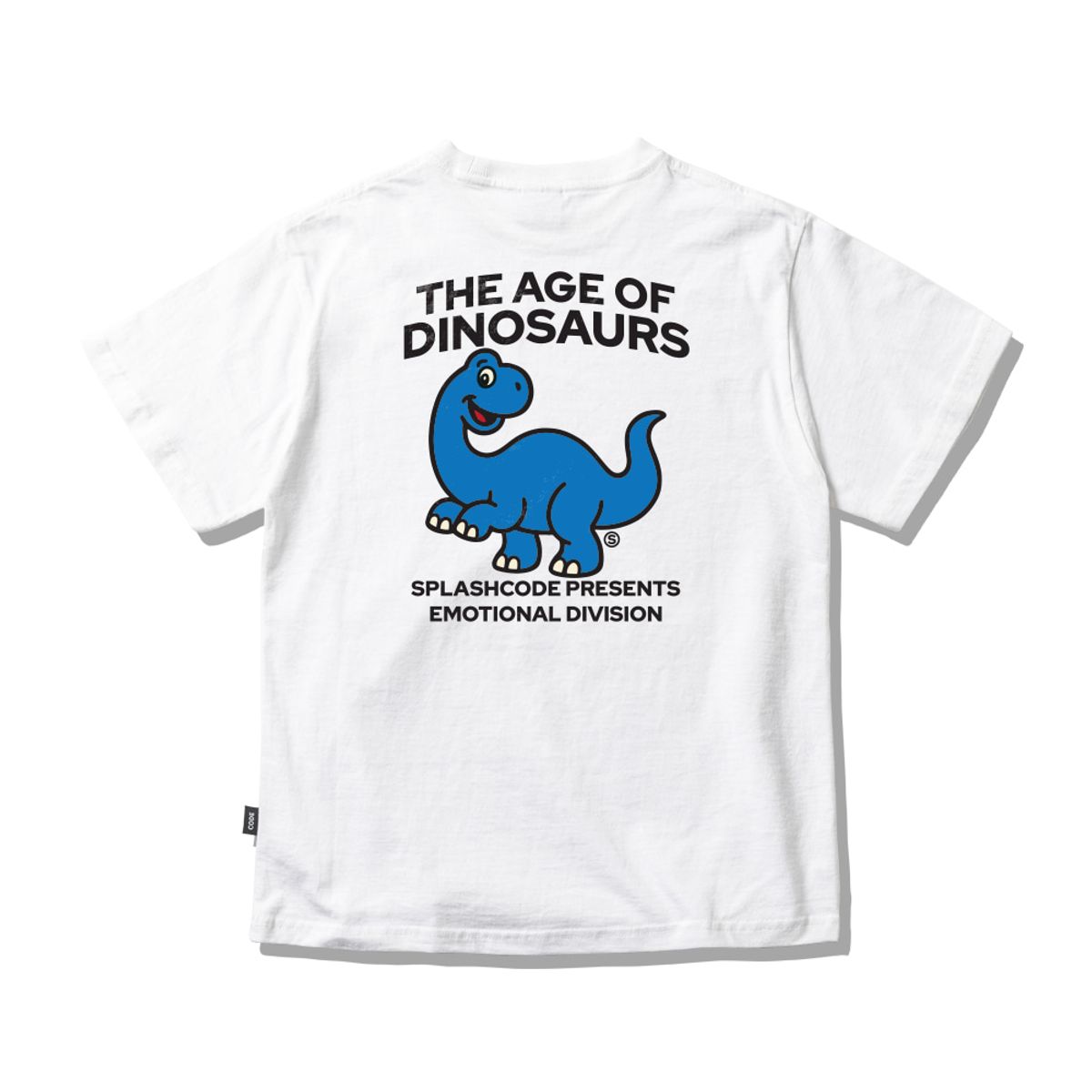 스플래시코드 키즈(SPLASHCODE KIDS) 키즈 반팔 티셔츠 화이트 - 브라키오(Brachiosaurus)