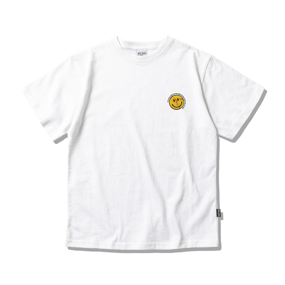 스플래시코드 키즈(SPLASHCODE KIDS) 키즈 반팔 티셔츠 화이트 - 스마일 스티커(Smile Sticker)