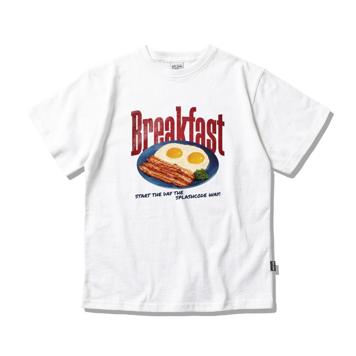 스플래시코드 키즈(SPLASHCODE KIDS) 키즈 반팔 티셔츠 화이트 - 아침(Breakfast)