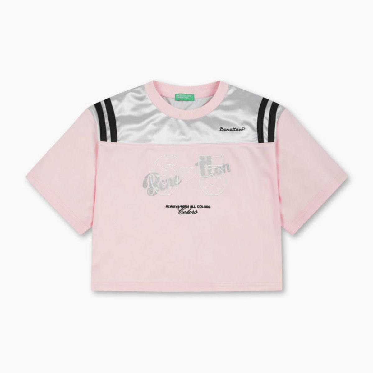 베네통키즈(BENETTONKIDS) 샤이니 풋볼 티셔츠_QATS15611PK