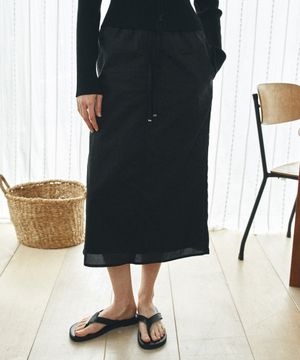 P3294 스트링 미디 스커트