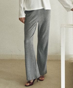 P3297 와플 텍스처드 팬츠_Melange gray