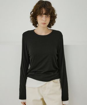 A3562 플루이드 롱 슬리브_Black