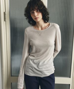 A3565 울 블렌디드 롱 슬리브_Light beige