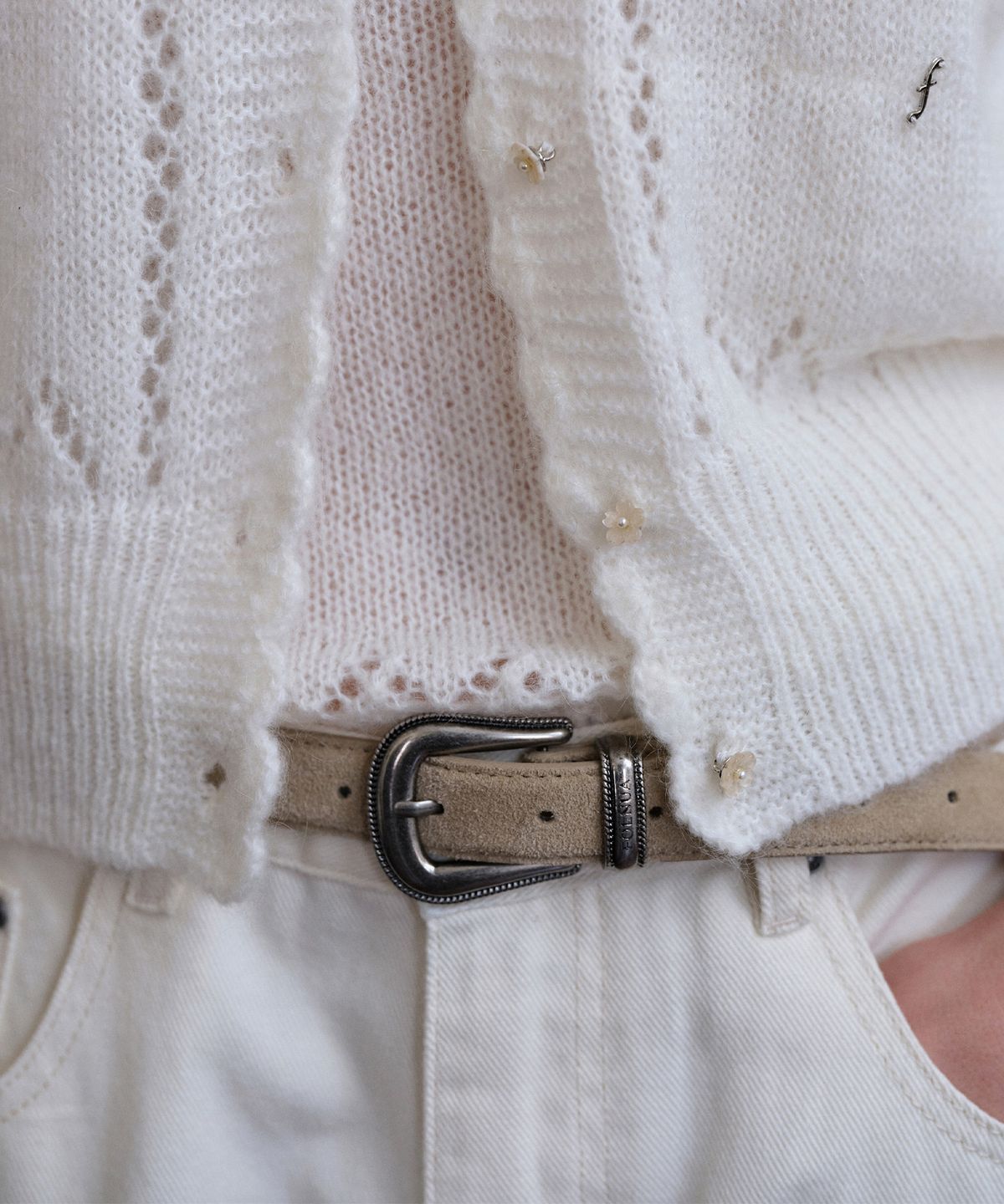 폴뉴아(FOLNUA) VINTAGE WESTERN BELT (BEIGE)