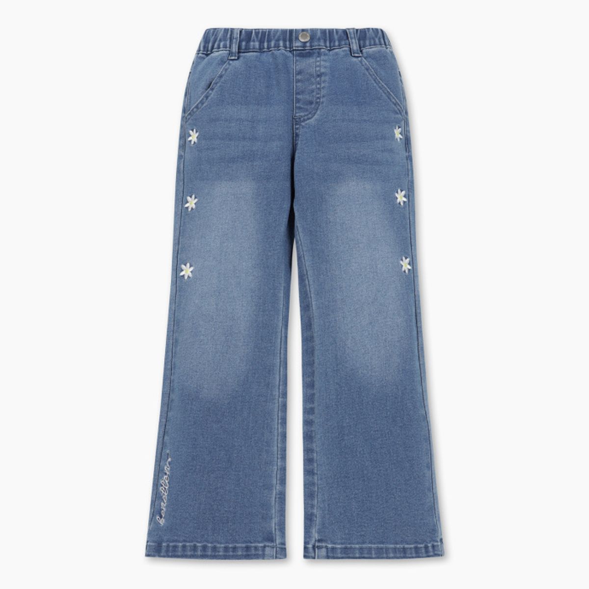베네통키즈(BENETTONKIDS) 데이지 부츠컷 데님 팬츠_QADP02611BL