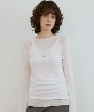 A3580 에어리 슬리브리스_White